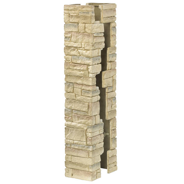 Deckorators 2 Piece 42 in. Stacked Stone Post Cover Wayfair